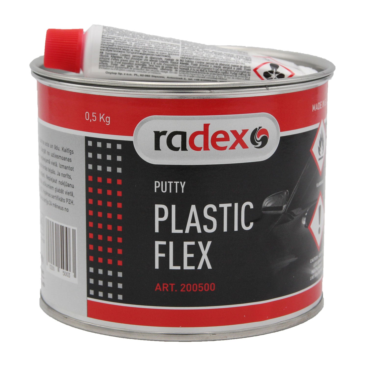 RADEX PLASTIC FLEX Spachtel für Kunststoff 0,5 kg inkl. Härter