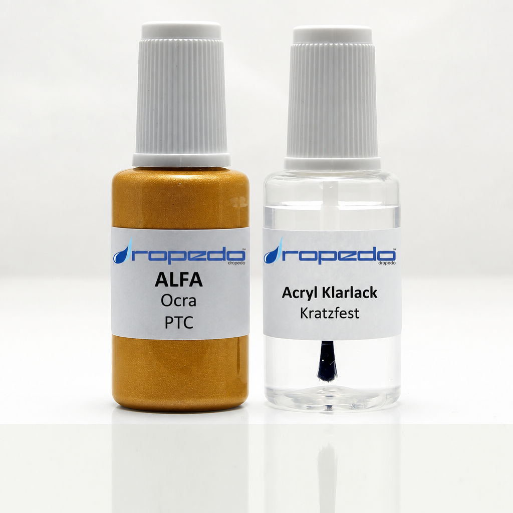 Lackstift-Set mit Klarlack für Alfa Romeo PTC Ocra Metallic