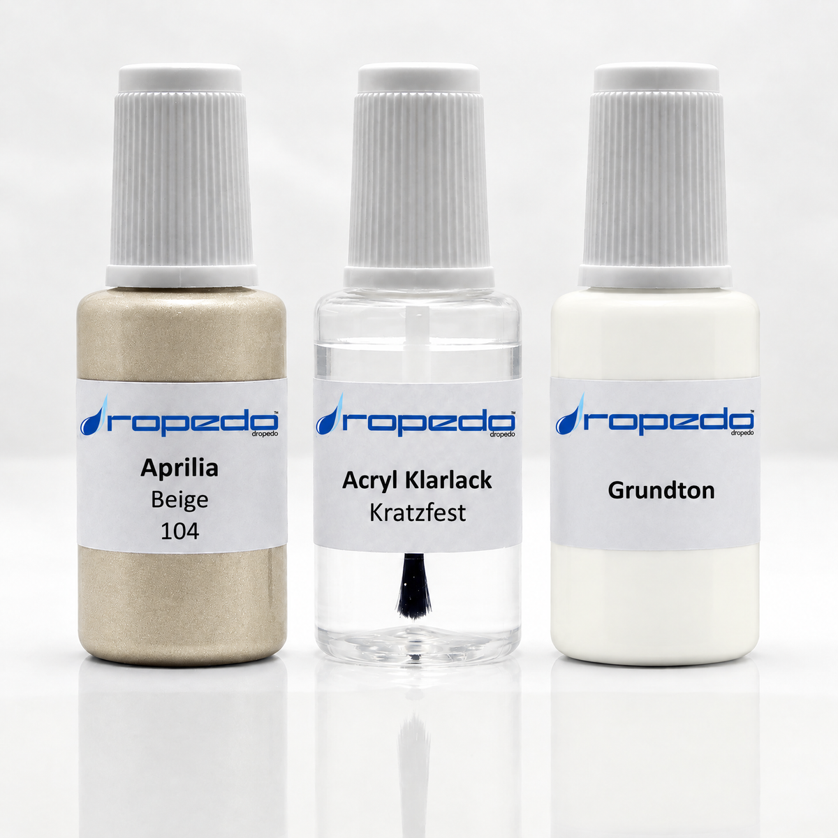 Aprilia Motorrad 104 Beige Lackstift-Set mit Grundton: Basislack, Klarlack und Grundton je 20 ml