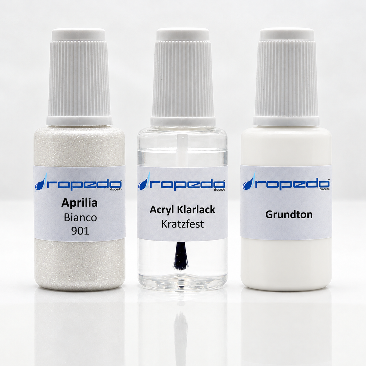 Aprilia Motorrad 901 Bianco Lackstift-Set mit Grundton: Basislack, Klarlack und Grundton je 20 ml