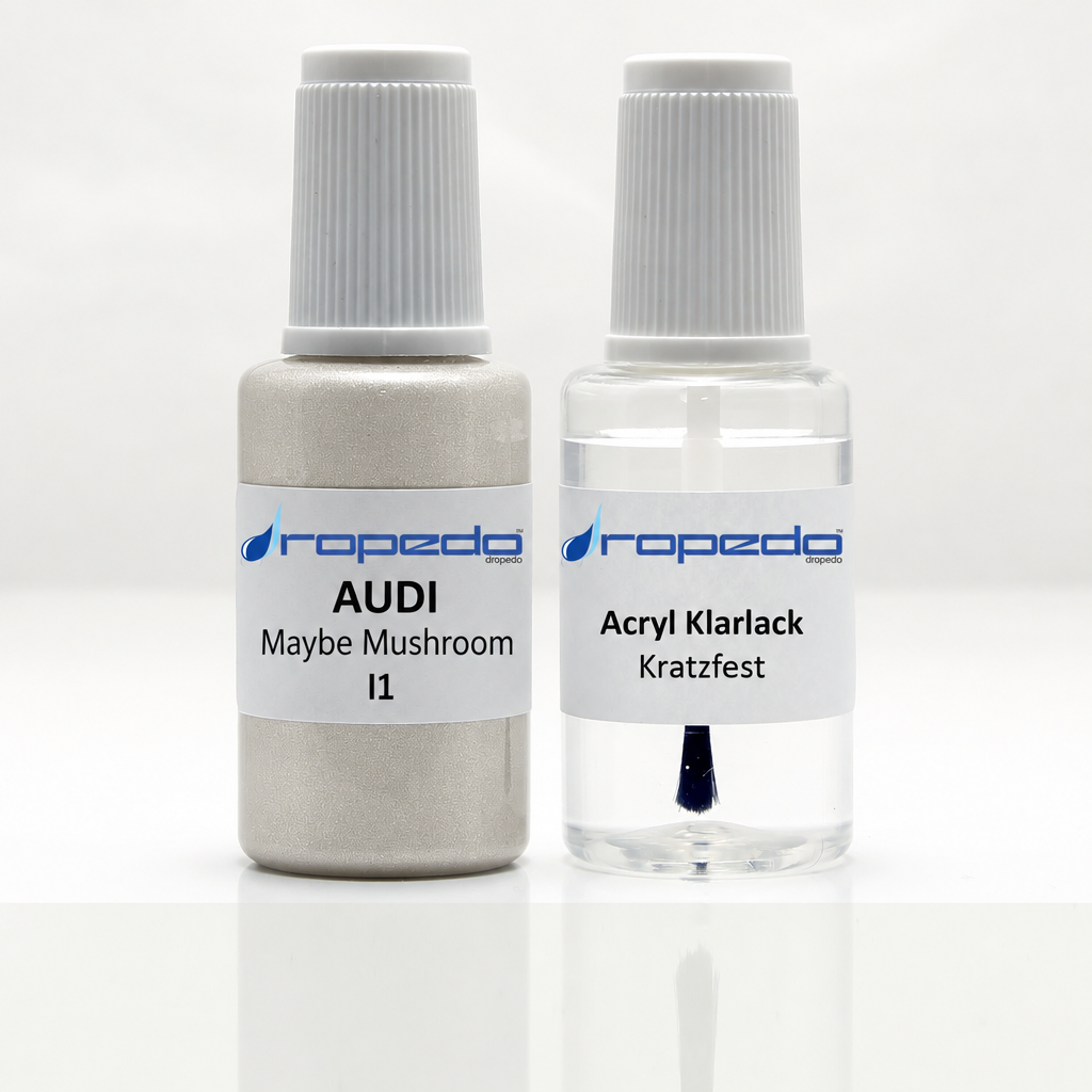 Lackstift-Set mit Klarlack für Audi I1 Maybe Mushroom Metallic