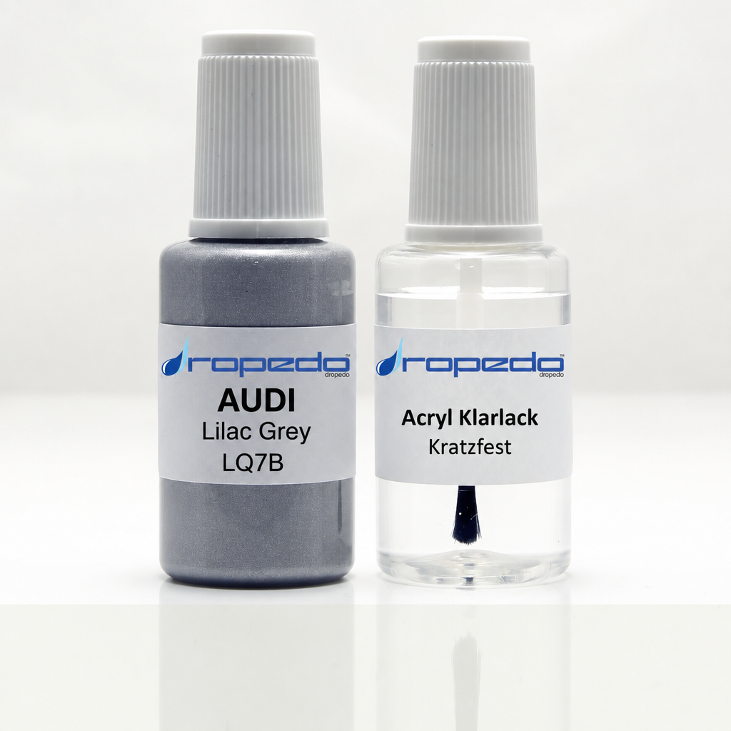 Lackstift-Set mit Klarlack für Audi LQ7B Lilac Grey Metallic