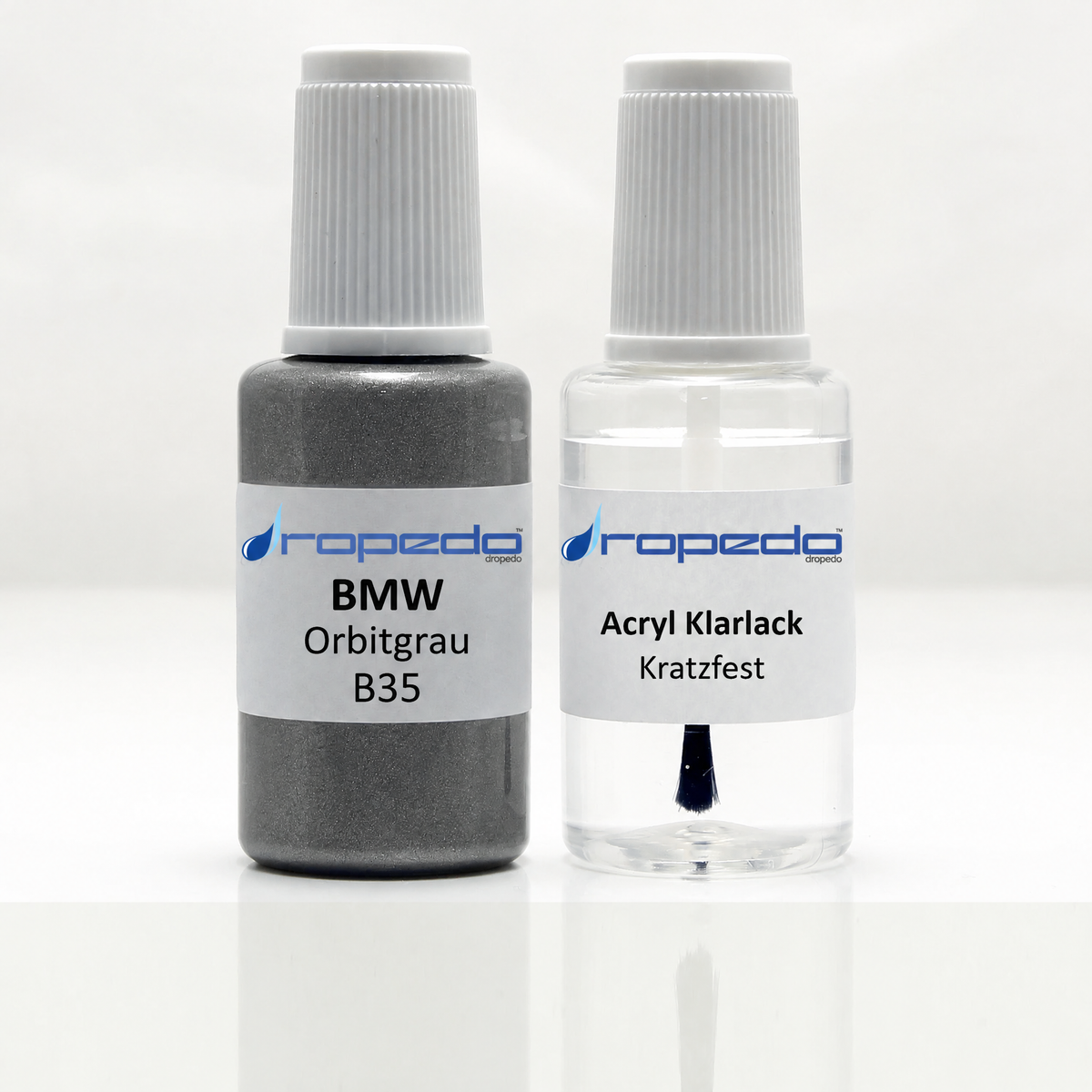 Lackstift-Set mit Klarlack für BMW B35 Orbitgrau Metallic