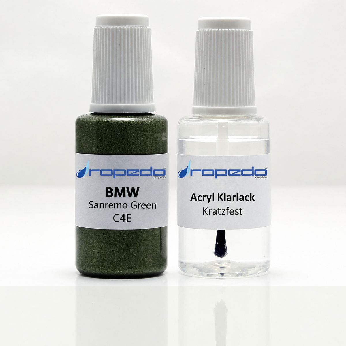 Lackstift-Set mit Klarlack für BMW C4E Sanremo Green Metallic