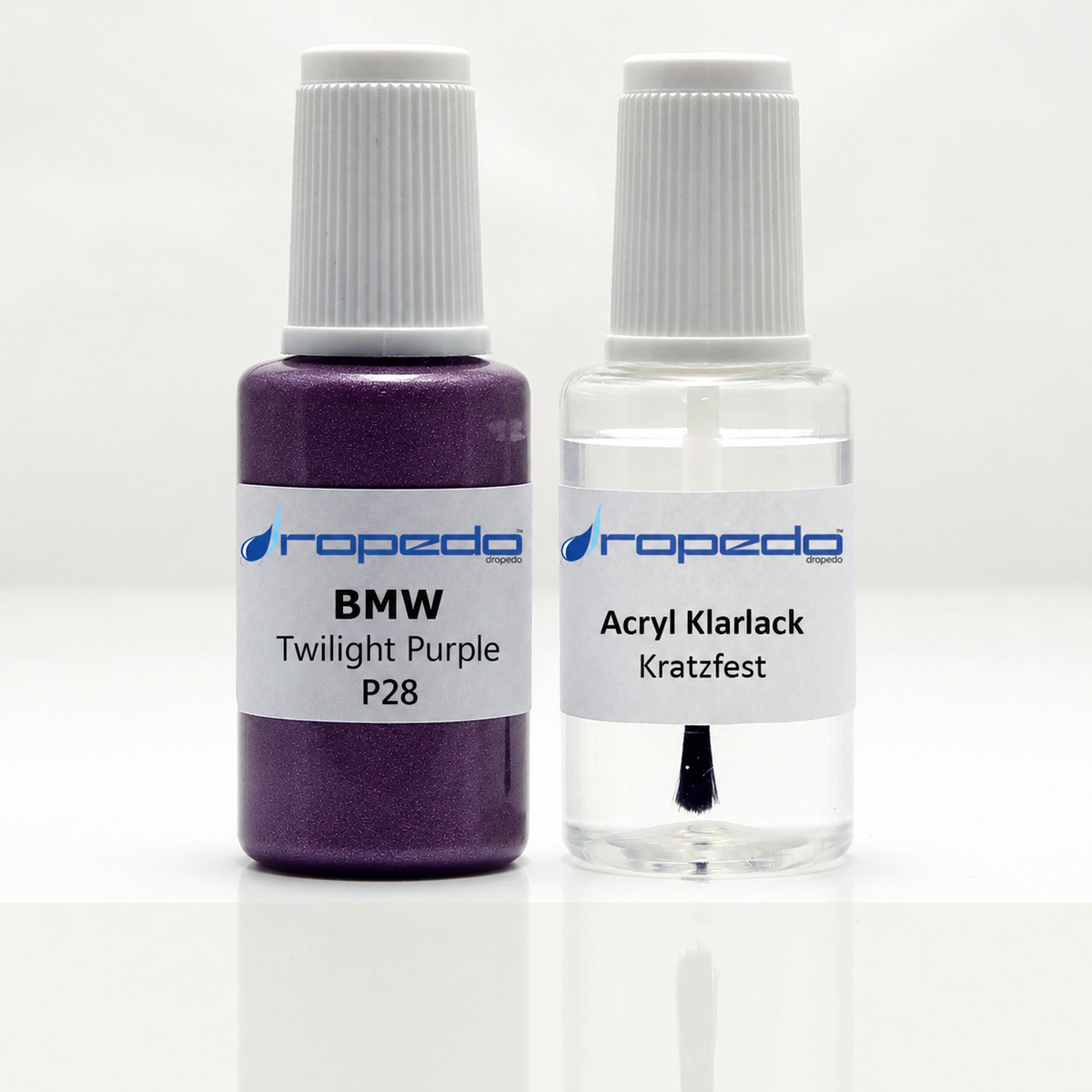 Lackstift-Set mit Klarlack für BMW P28 Twilight Purple Metallic