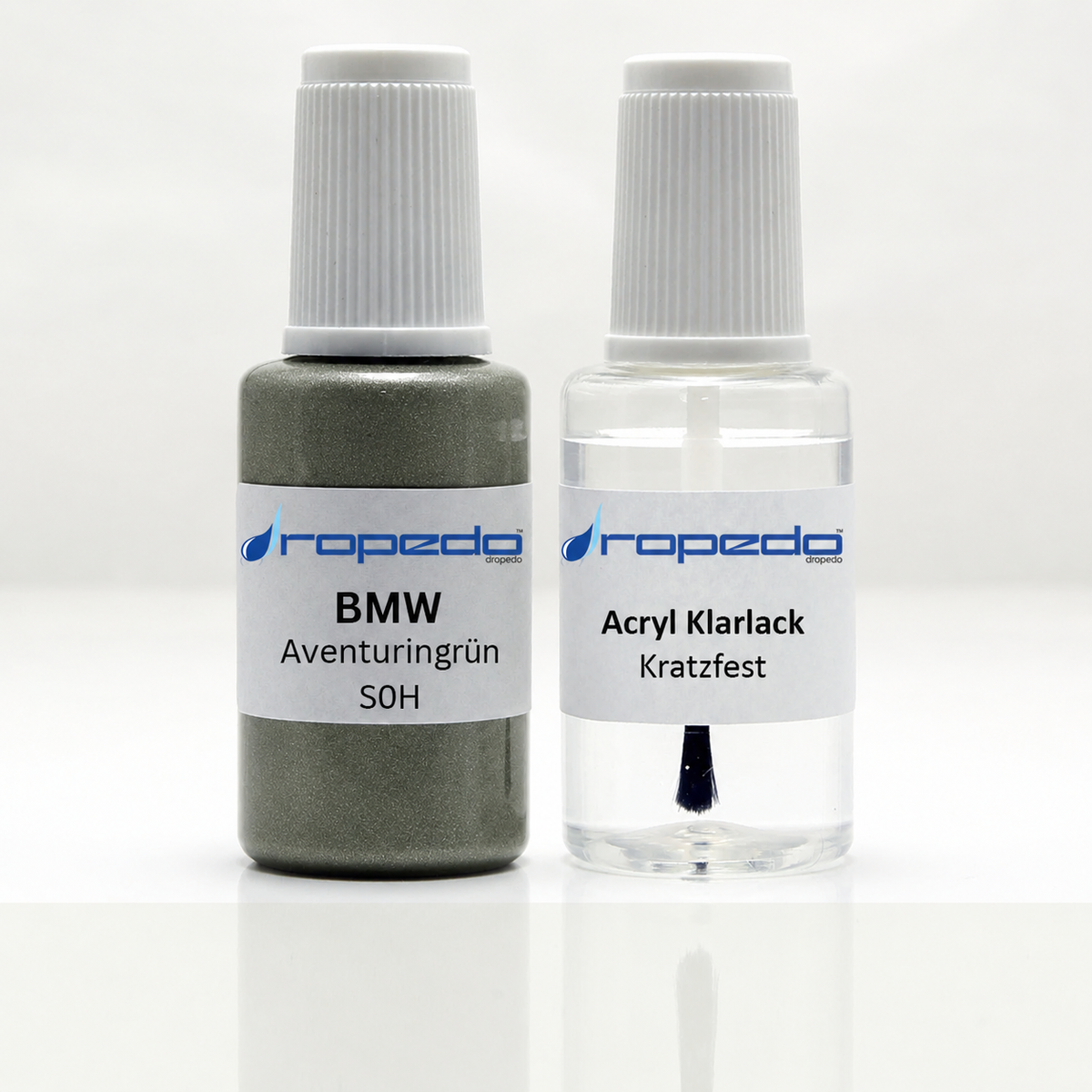 BMW S0H Aventuringrün Lackstift, 20 ml Basislack und 20 ml Klarlack