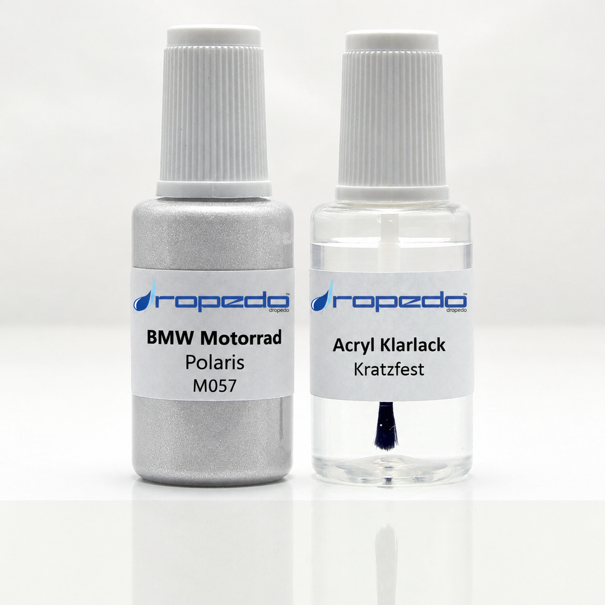 BMW Motorrad M057 Polaris Lackstift, 20 ml Basislack und 20 ml Klarlack