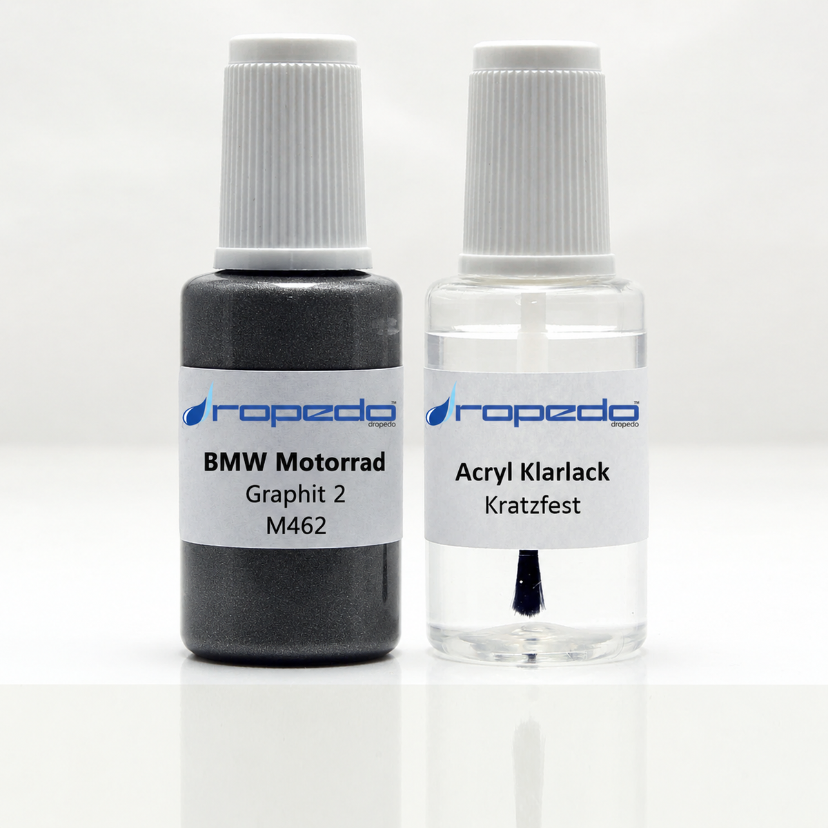 BMW Motorrad M462 Graphit 2 Lackstift, 20 ml Basislack und 20 ml Klarlack