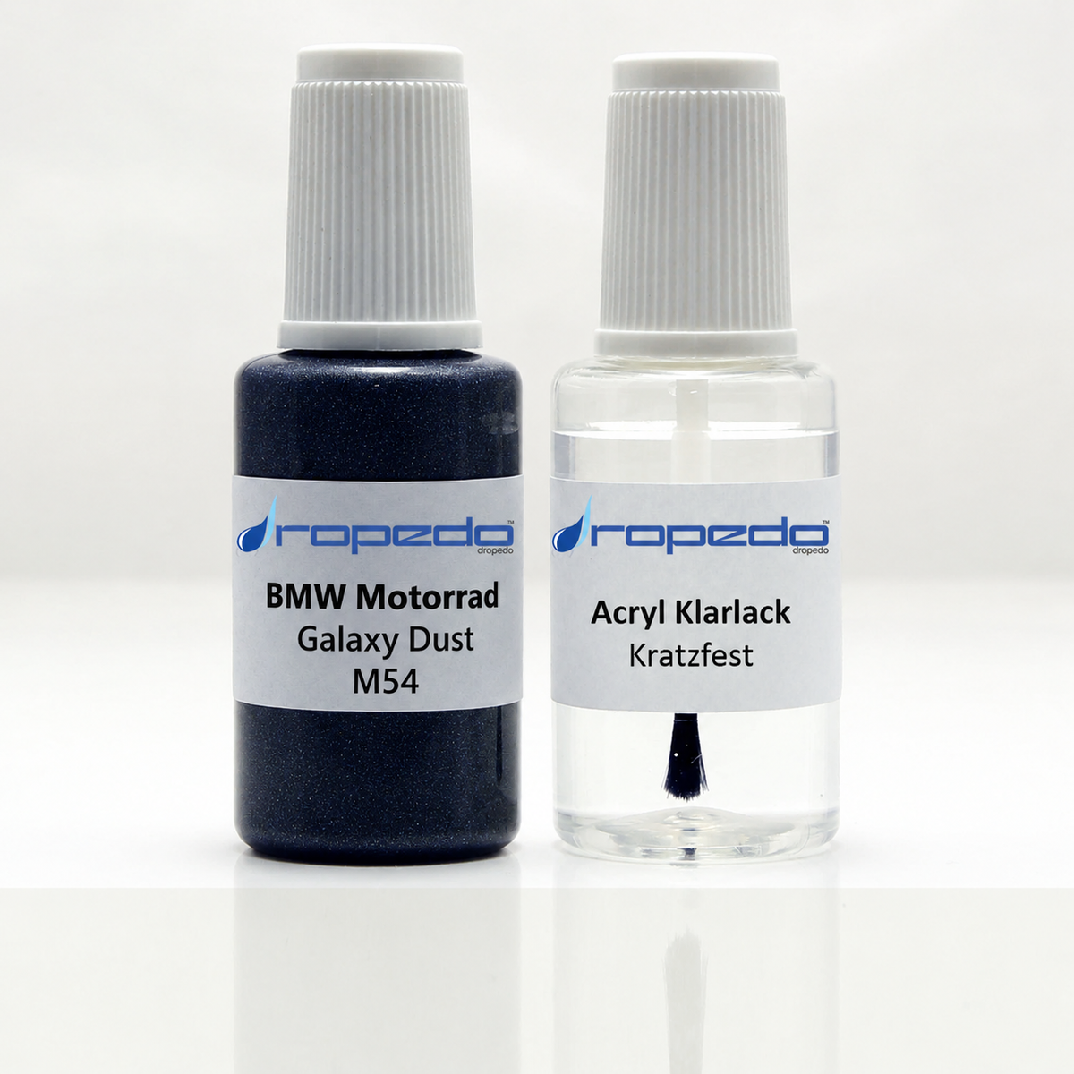 BMW Motorrad M54 Galaxy Dust Lackstift, 20 ml Basislack und 20 ml Klarlack
