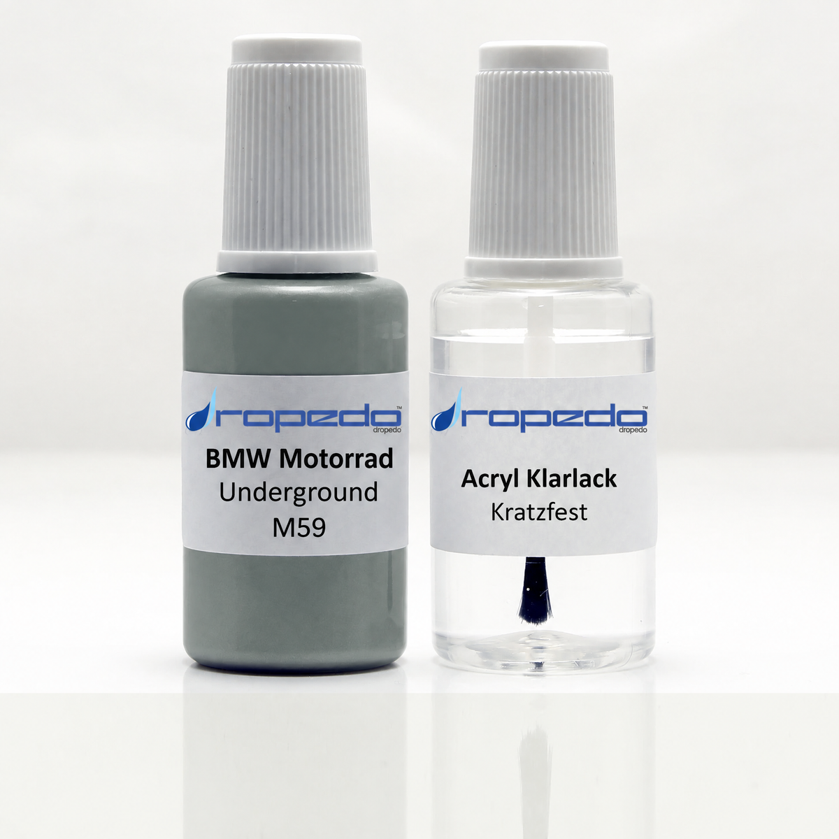 BMW Motorrad M59 Underground Lackstift, 20 ml Basislack und 20 ml Klarlack