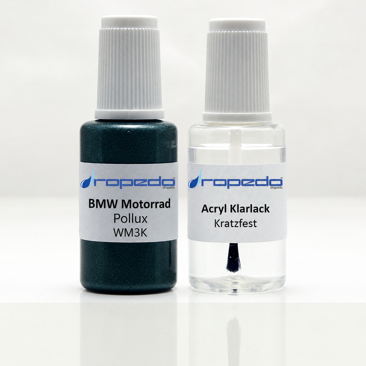 BMW Motorrad WM3K Pollux Lackstift, 20 ml Basislack und 20 ml Klarlack