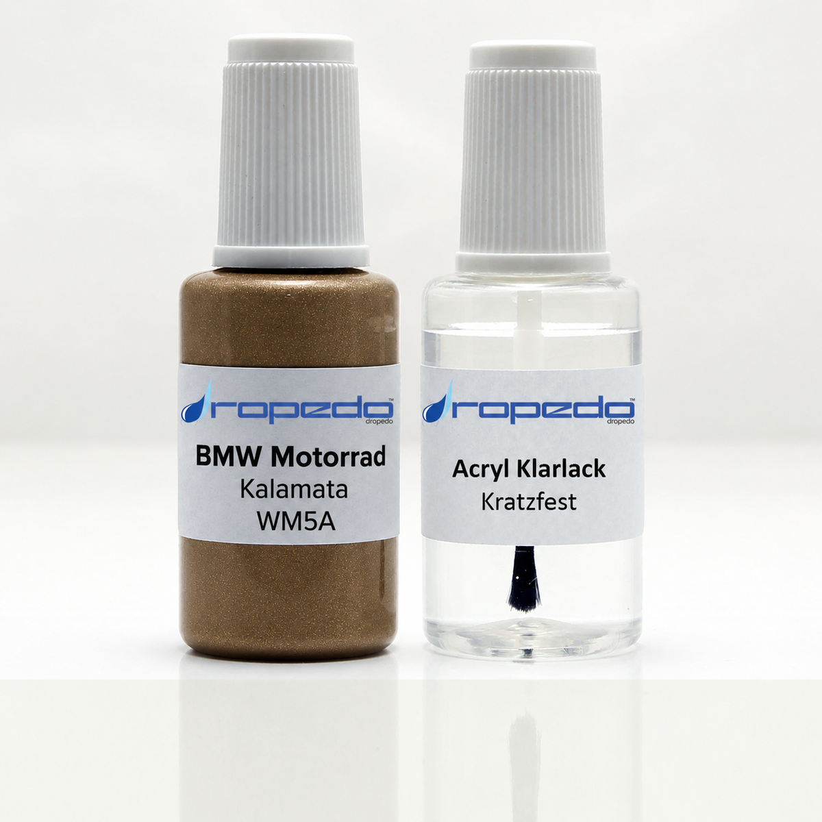 BMW Motorrad WM5A Kalamata Lackstift, 20 ml Basislack und 20 ml Klarlack