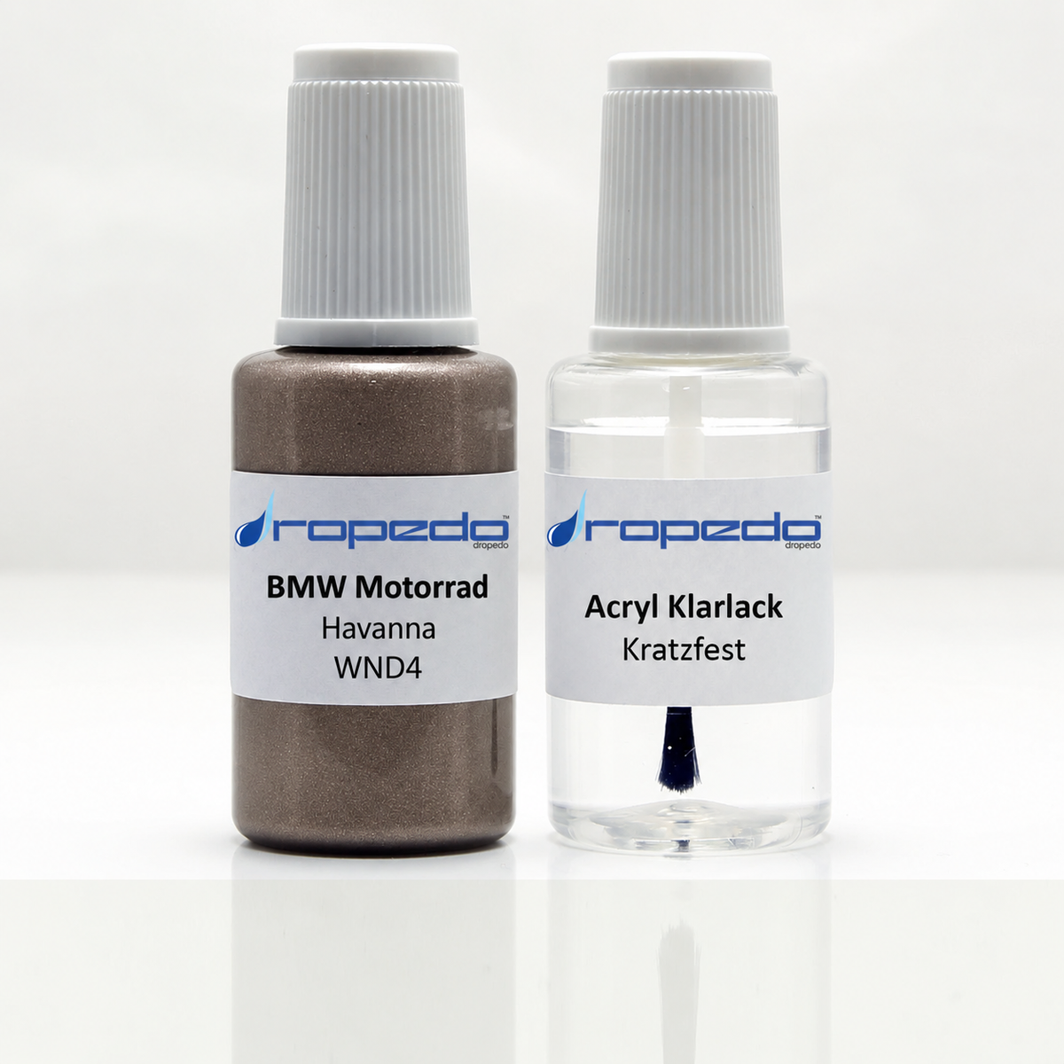 BMW Motorrad WND4 Havanna Lackstift, 20 ml Basislack und 20 ml Klarlack