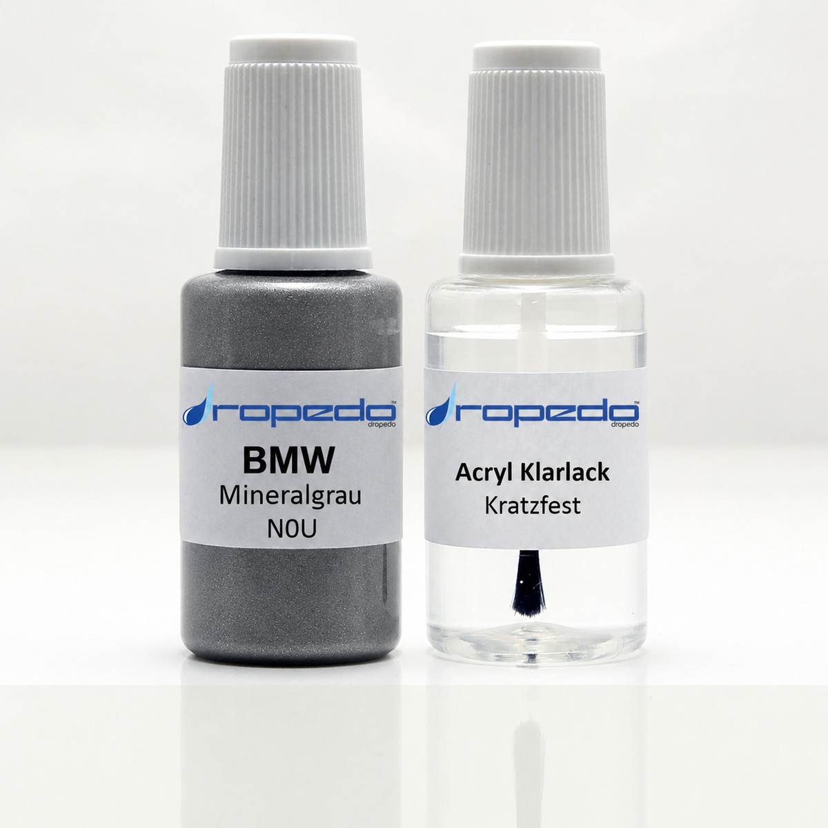 Lackstift-Set mit Klarlack für BMW Motorrad N0U Mineralgrau Metallic