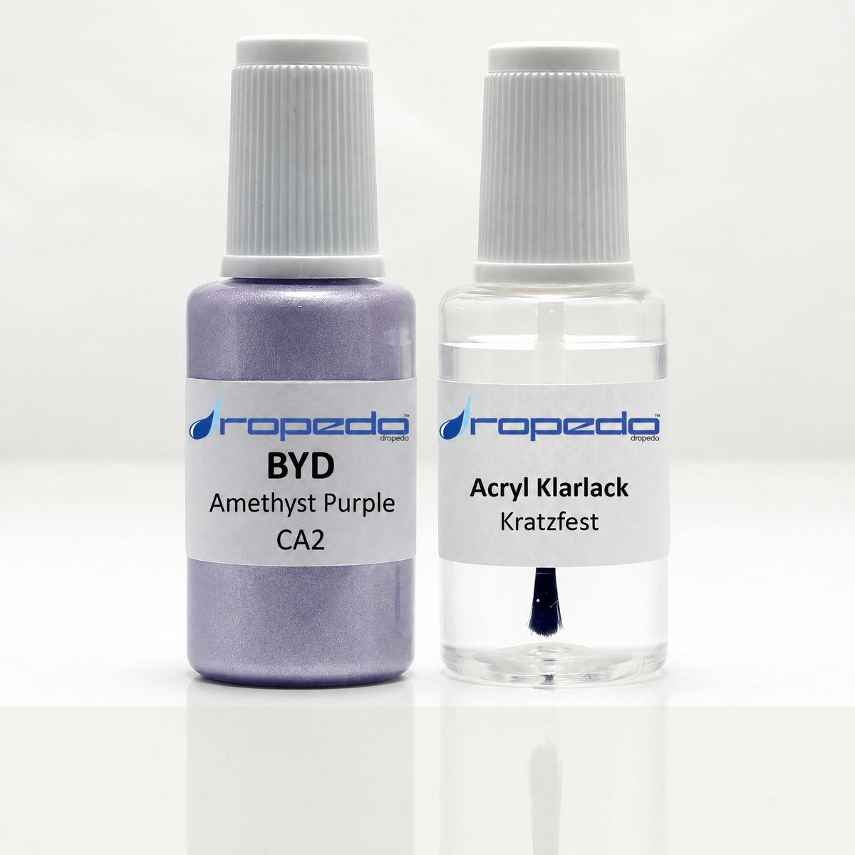 BYD CA2 Amethyst Purple Lackstift, 20 ml Basislack und 20 ml Klarlack