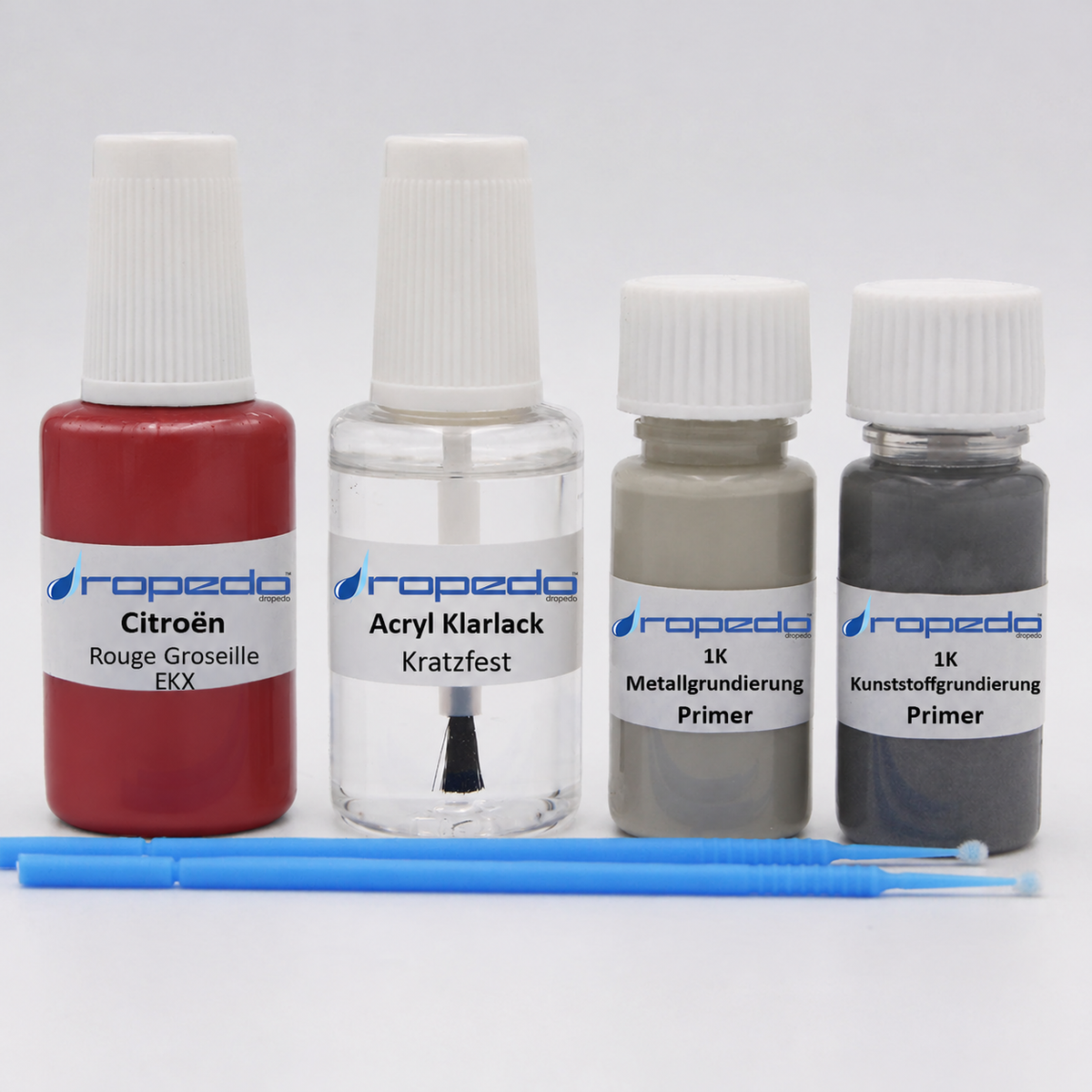 Citroën EKX Rouge Groseille Lackstift, 20 ml Basislack und 20 ml Klarlack