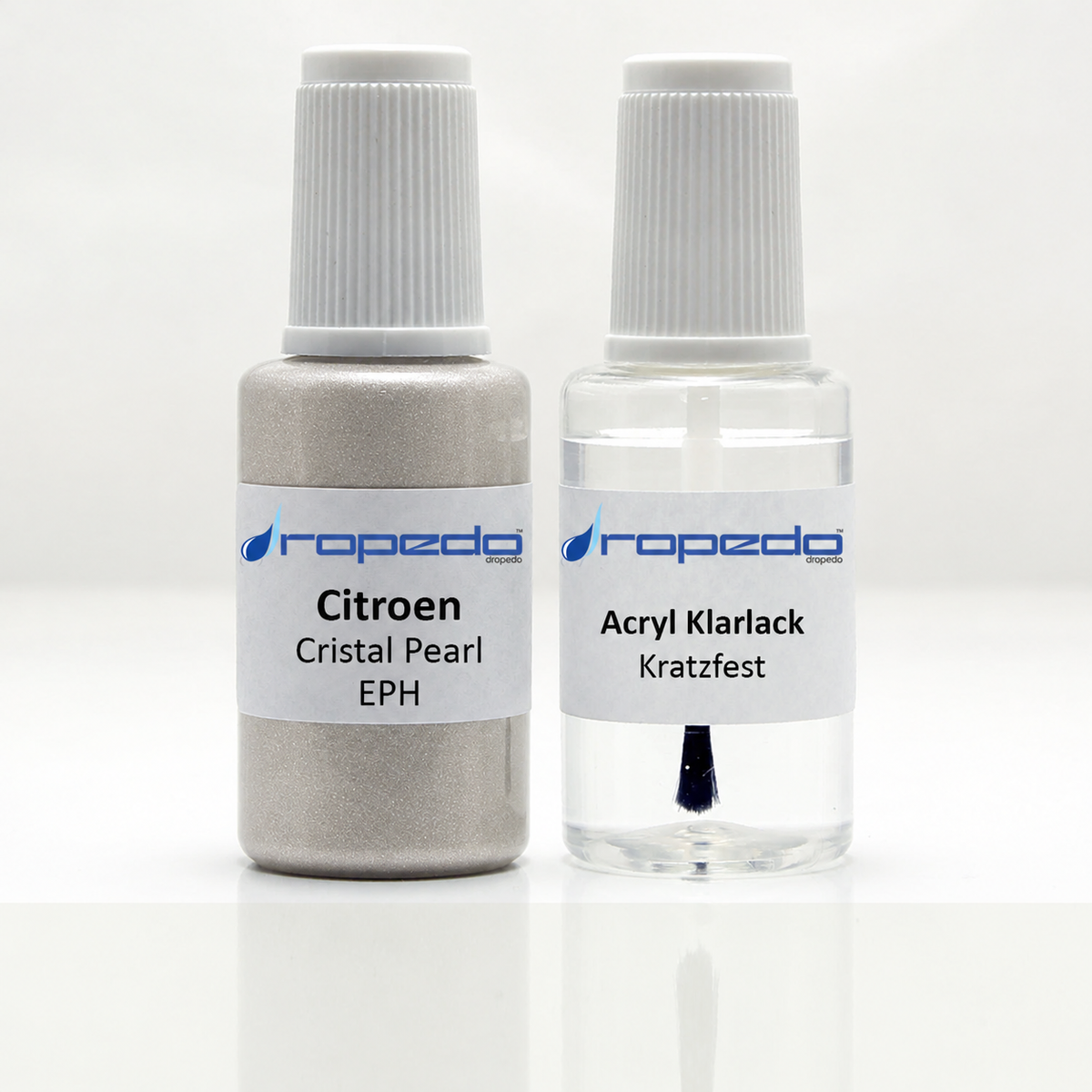 Citroën EPH Cristal Pearl Lackstift, 20 ml Basislack und 20 ml Klarlack