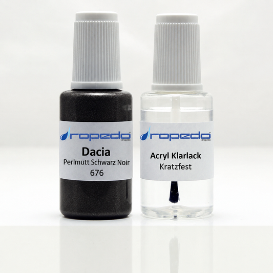 Lackstift-Set für Dacia 676 Perlmutt Schwarz Noir