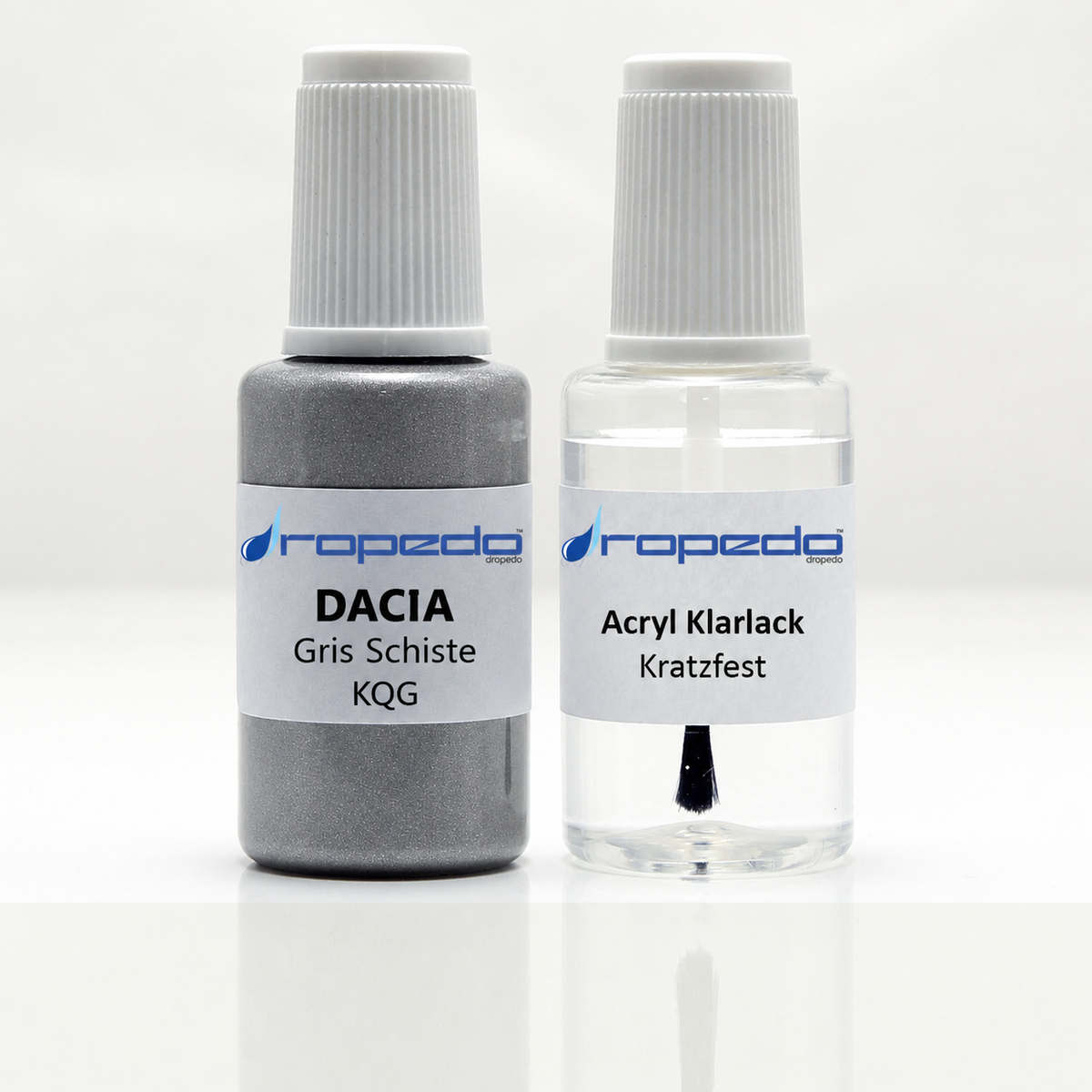 Lackstift-Set mit Klarlack für Dacia KQG Gris Schiste Metallic