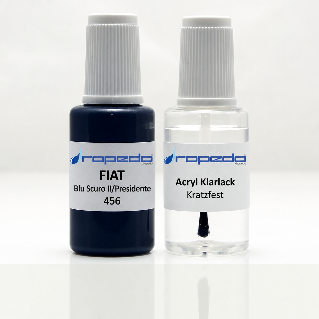 Lackstift-Set mit Klarlack für Fiat 456 Blu Scuro II/Presidente