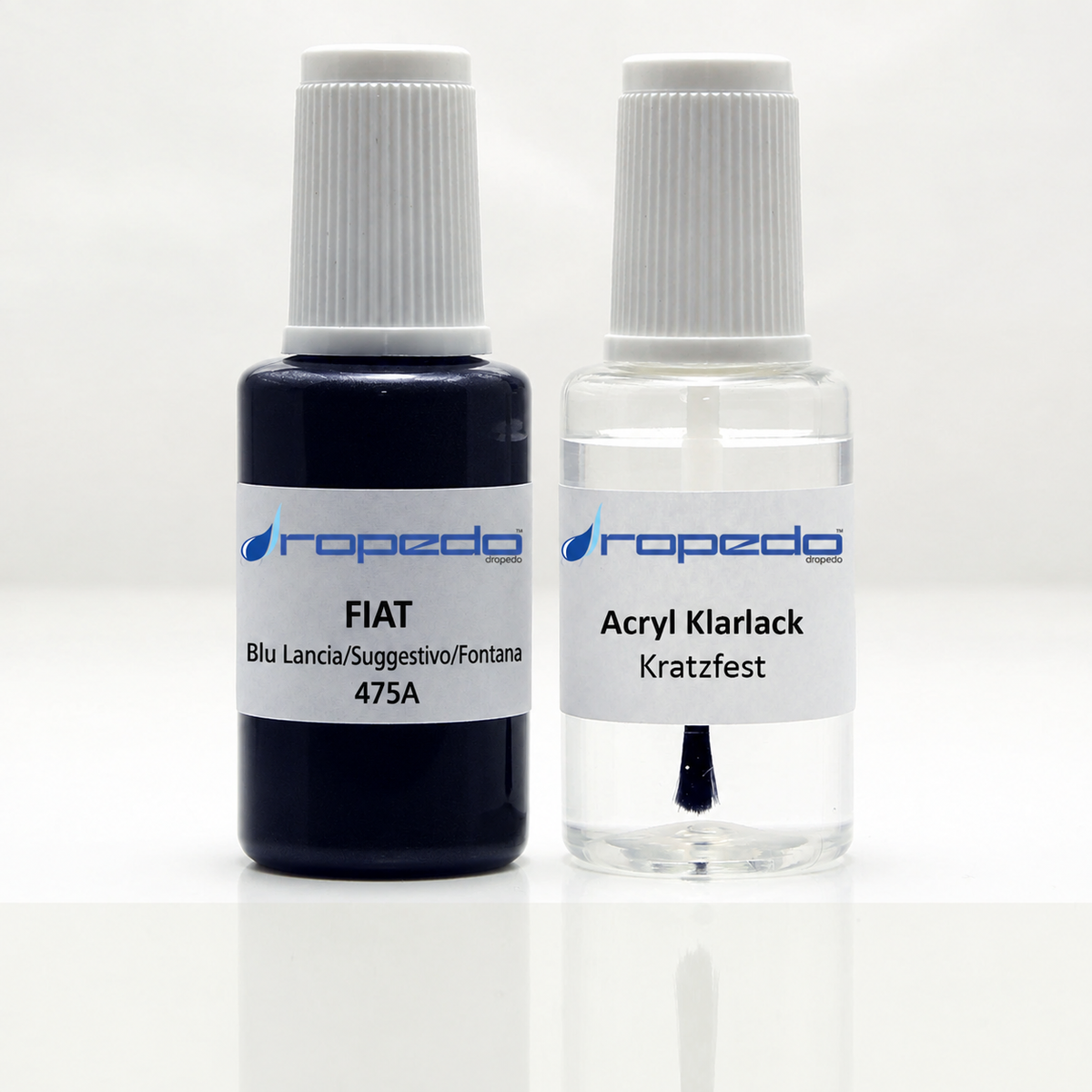 Lackstift-Set mit Klarlack für Fiat 475A Blu Lancia/Suggestivo/Fontana