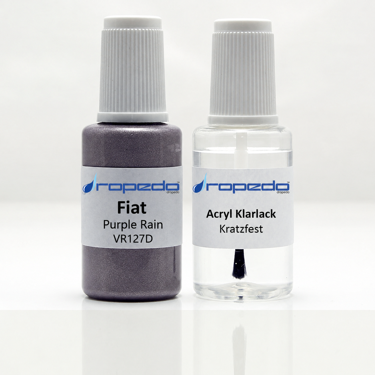 Fiat VR127D Purple Rain Lackstift, 20 ml Basislack und 20 ml Klarlack