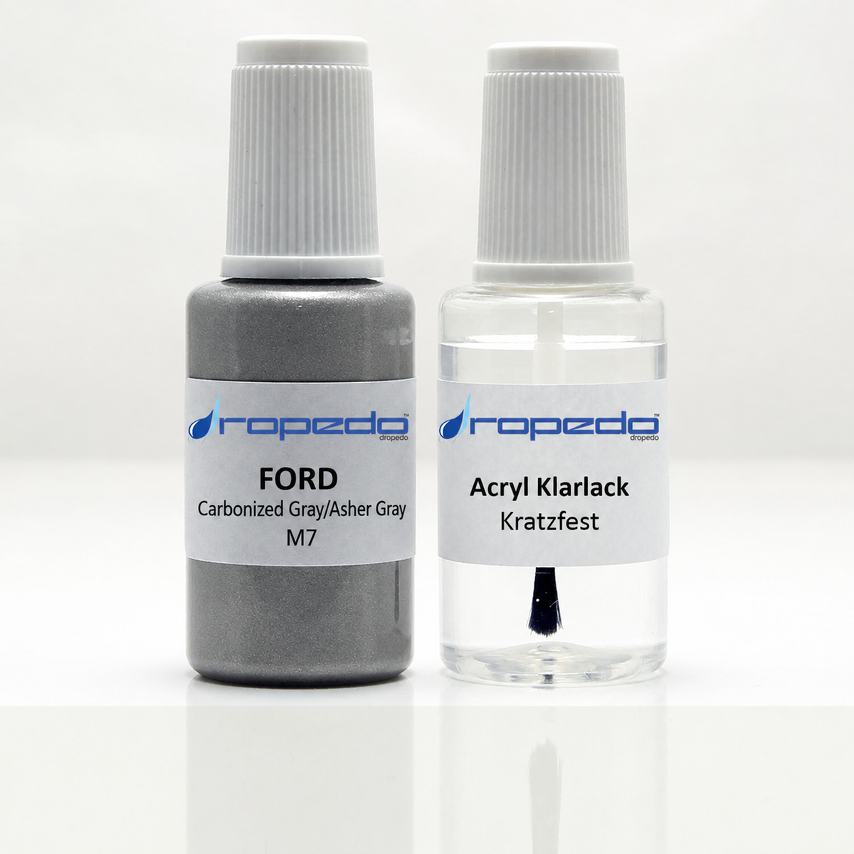 Lackstift-Set mit Klarlack für Ford M7 Carbonized Gray/Asher Gray Metallic