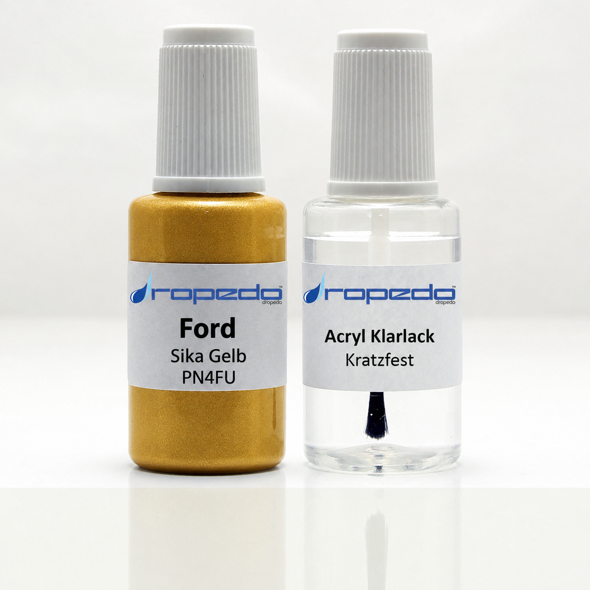 Ford PN4FU Sika Gelb Lackstift, 20 ml Basislack und 20 ml Klarlack