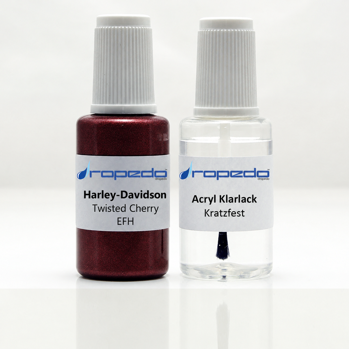 Harley-Davidson Motorrad EFH Twisted Cherry Lackstift, 20 ml Basislack und 20 ml Klarlack