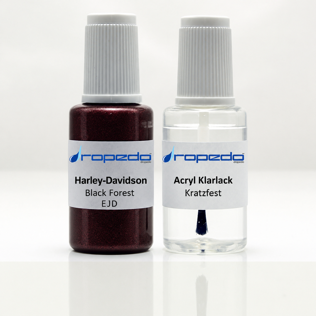 Harley-Davidson Motorrad EJD Black Forest Lackstift, 20 ml Basislack und 20 ml Klarlack