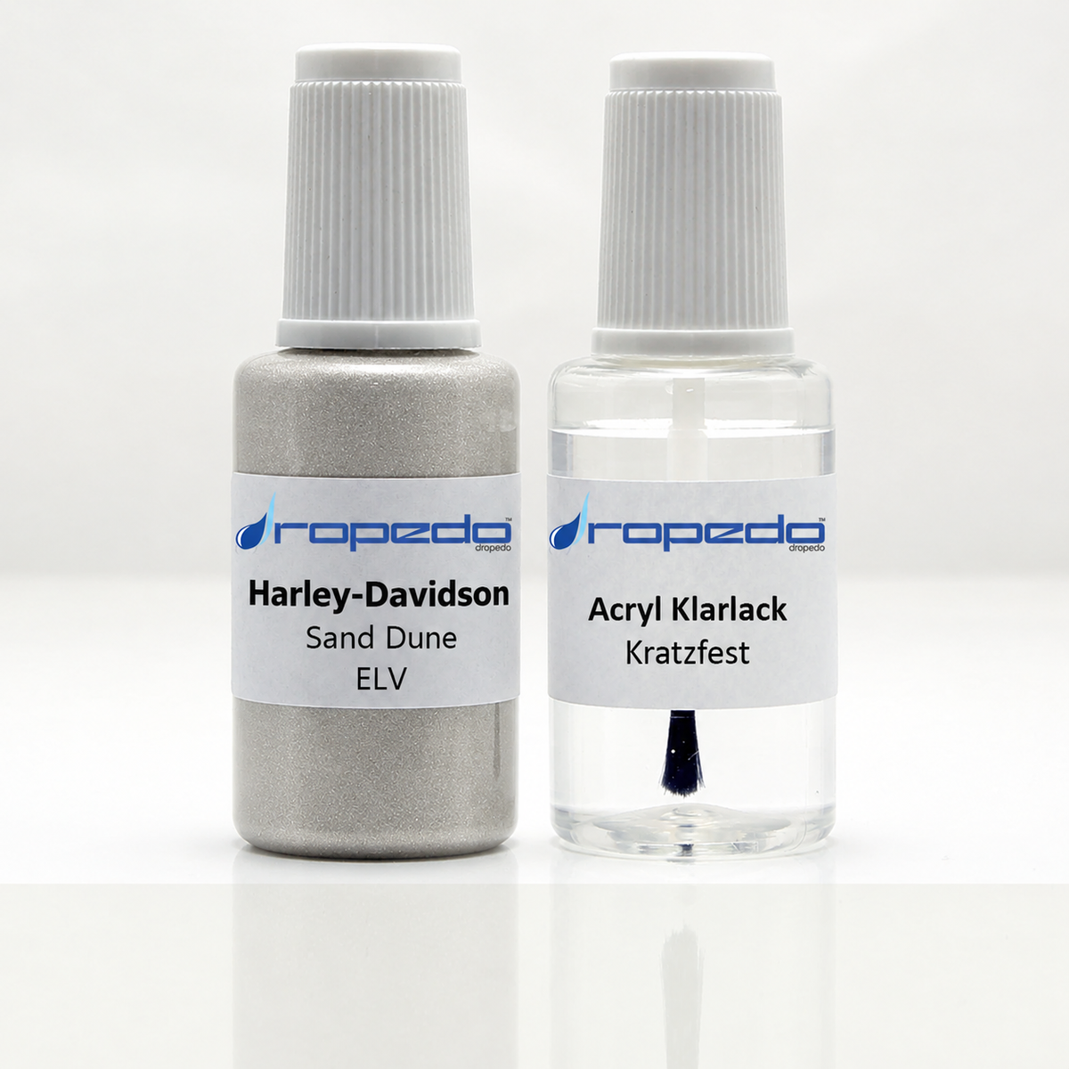 Harley-Davidson Motorrad ELV Sand Dune Lackstift, 20 ml Basislack und 20 ml Klarlack