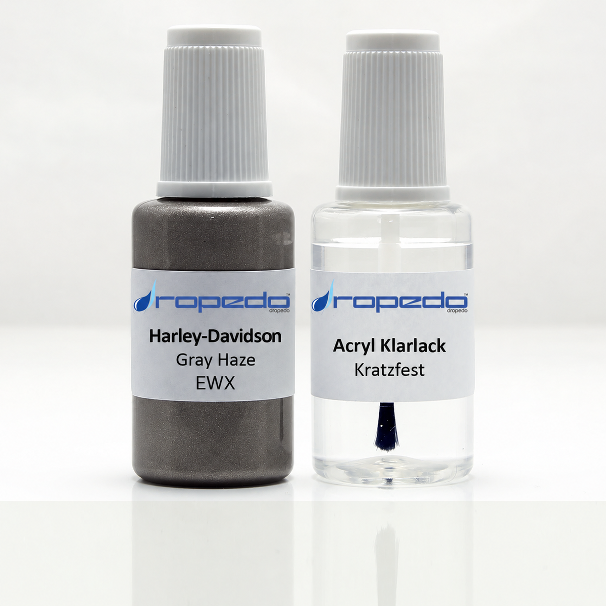 Harley-Davidson Motorrad EWX Gray Haze Lackstift, 20 ml Basislack und 20 ml Klarlack