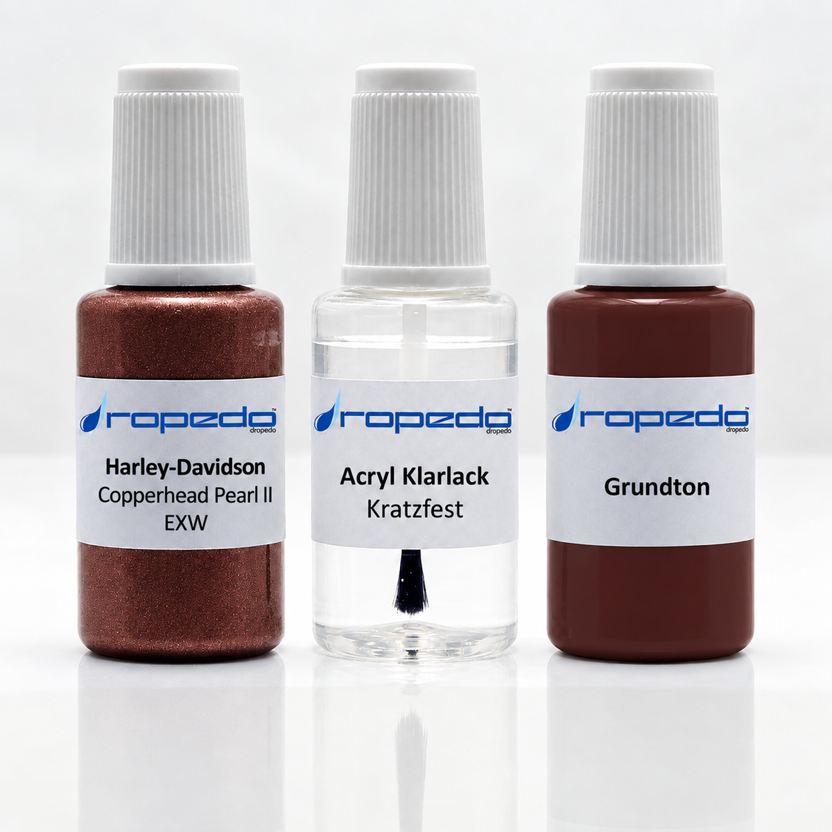 Harley-Davidson Motorrad EXW Copperhead Pearl II Lackstift-Set mit Grundton: Basislack, Klarlack und Grundton je 20 ml