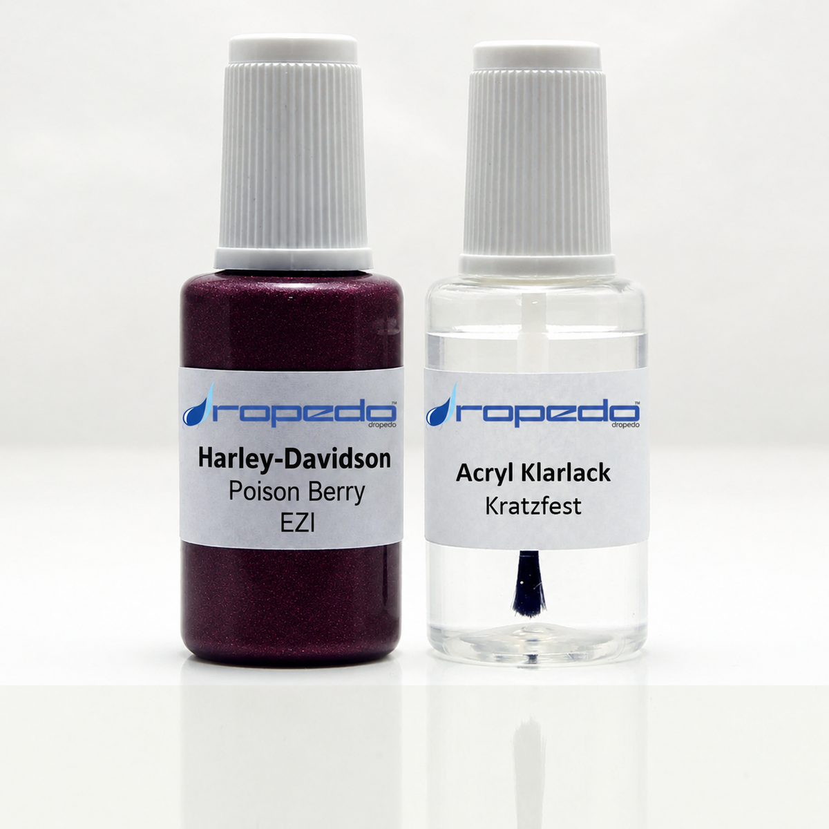 Harley-Davidson Motorrad EZI Poison Berry Lackstift, 20 ml Basislack und 20 ml Klarlack