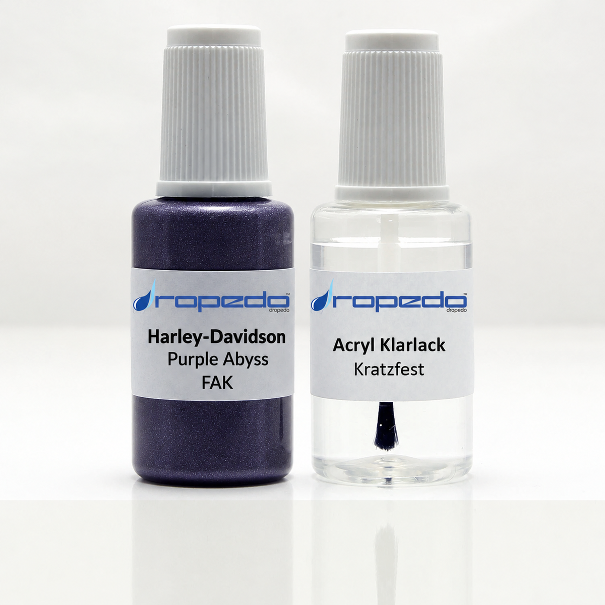Harley-Davidson Motorrad FAK Purple Abyss Lackstift, 20 ml Basislack und 20 ml Klarlack