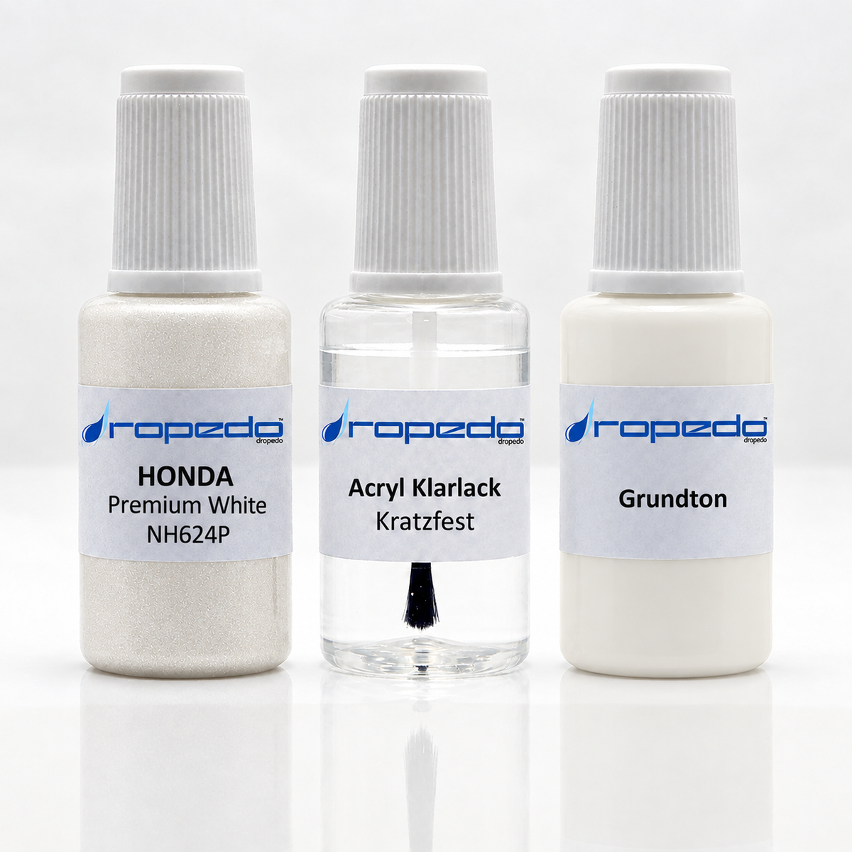 Honda NH624P Premium White Lackstift-Set mit Grundton: Basislack, Klarlack und Grundton je 20 ml