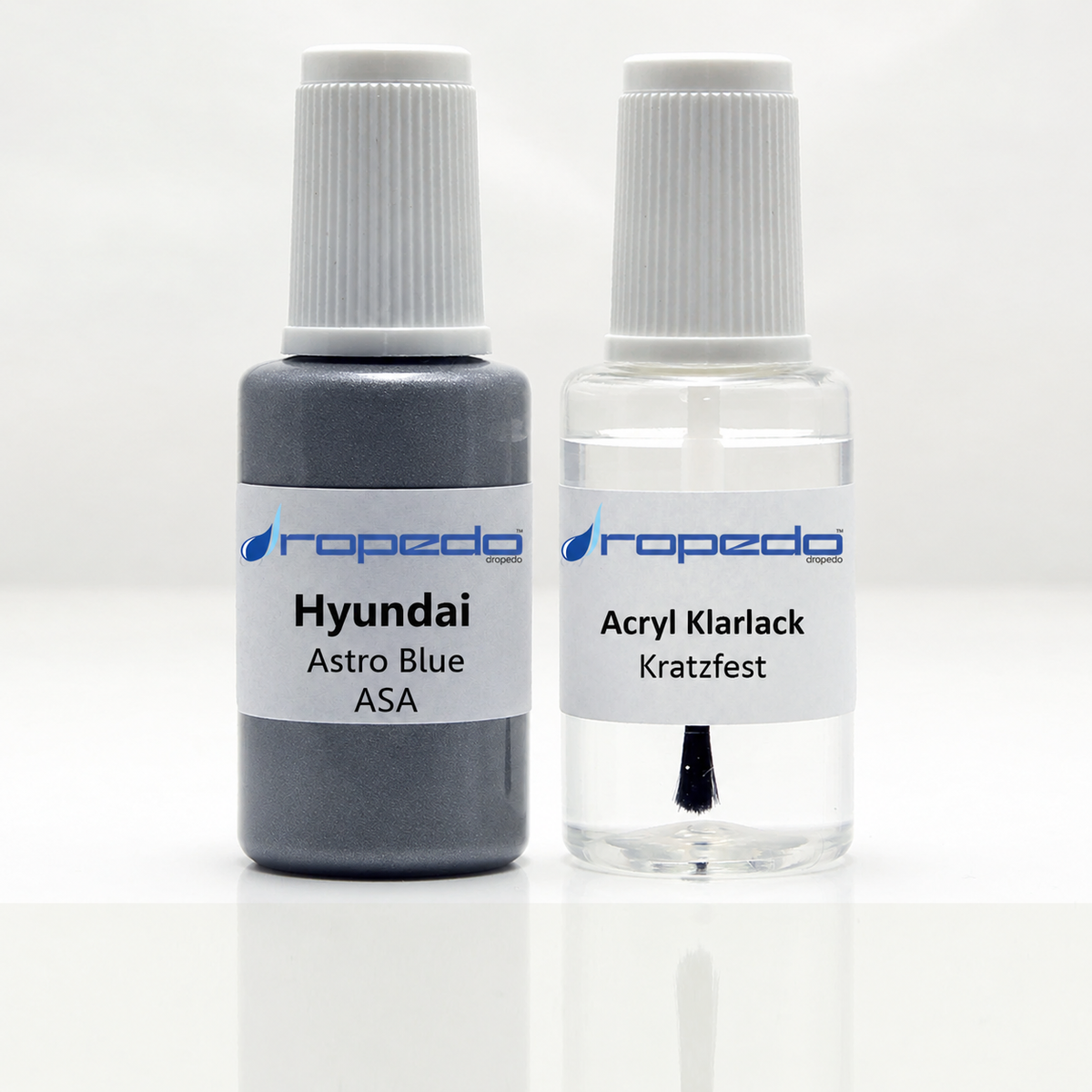 Hyundai ASA Astro Blue Lackstift, 20 ml Basislack und 20 ml Klarlack
