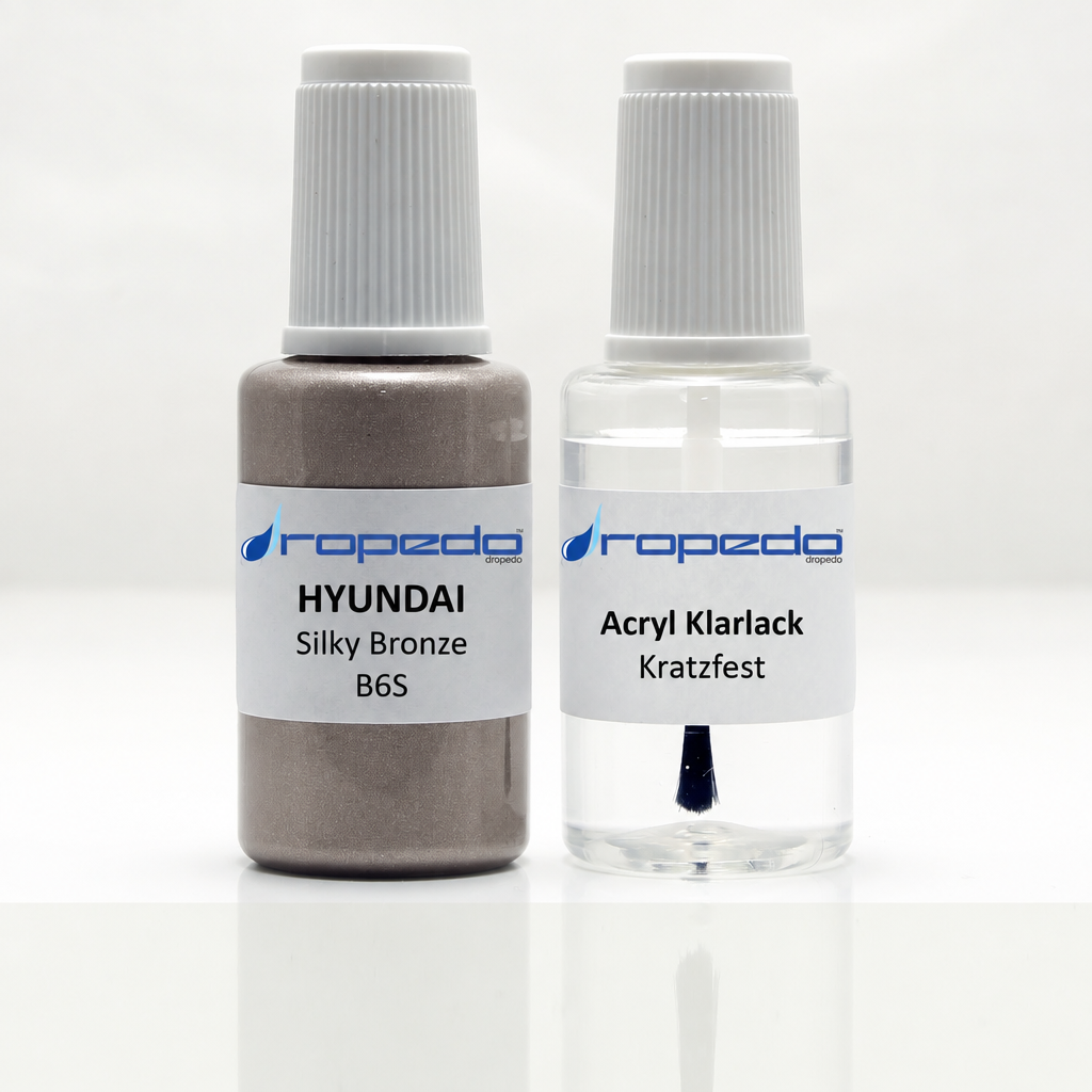 Lackstift-Set mit Klarlack für Hyundai B6S Silky Bronze Metallic