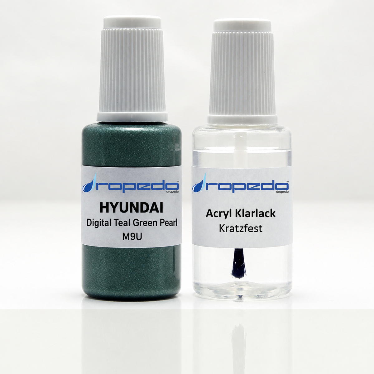 Lackstift-Set mit Klarlack für Hyundai M9U Digital Teal Green Pearl