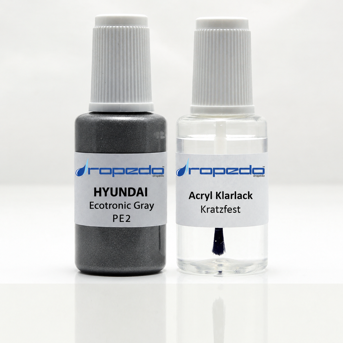 Lackstift-Set mit Klarlack für Hyundai PE2 Ecotronic Gray Metallic