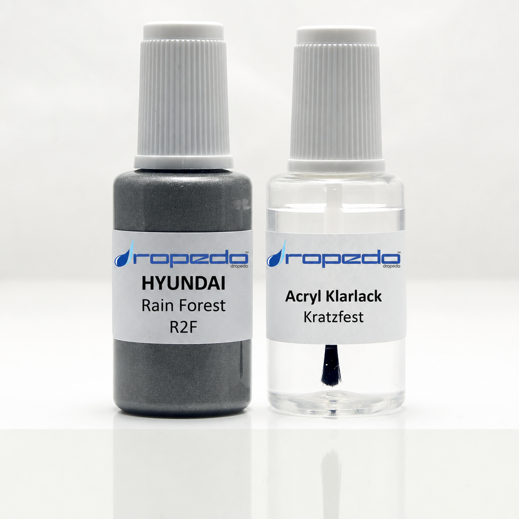 Lackstift-Set mit Klarlack für Hyundai R2F Rain Forest Metallic