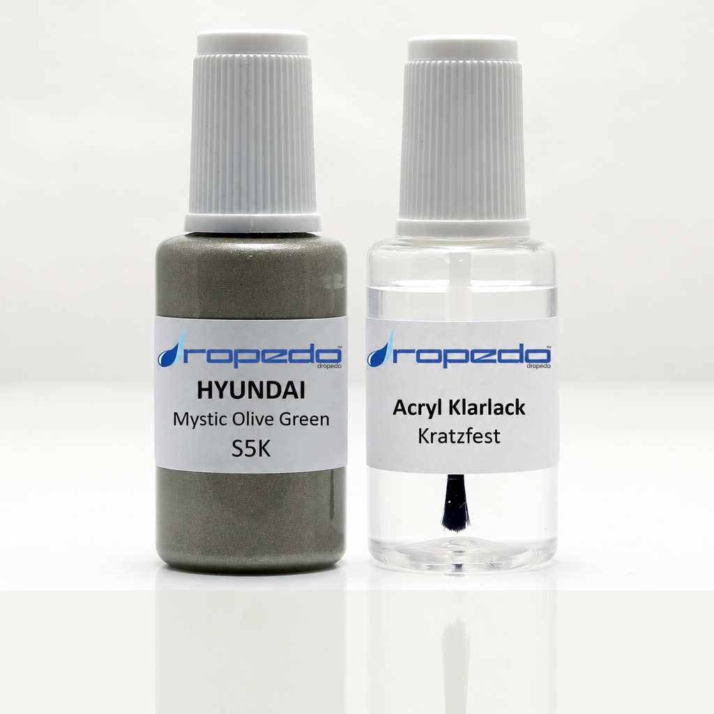 Lackstift-Set mit Klarlack für Hyundai S5K Mystic Olive Green Metallic