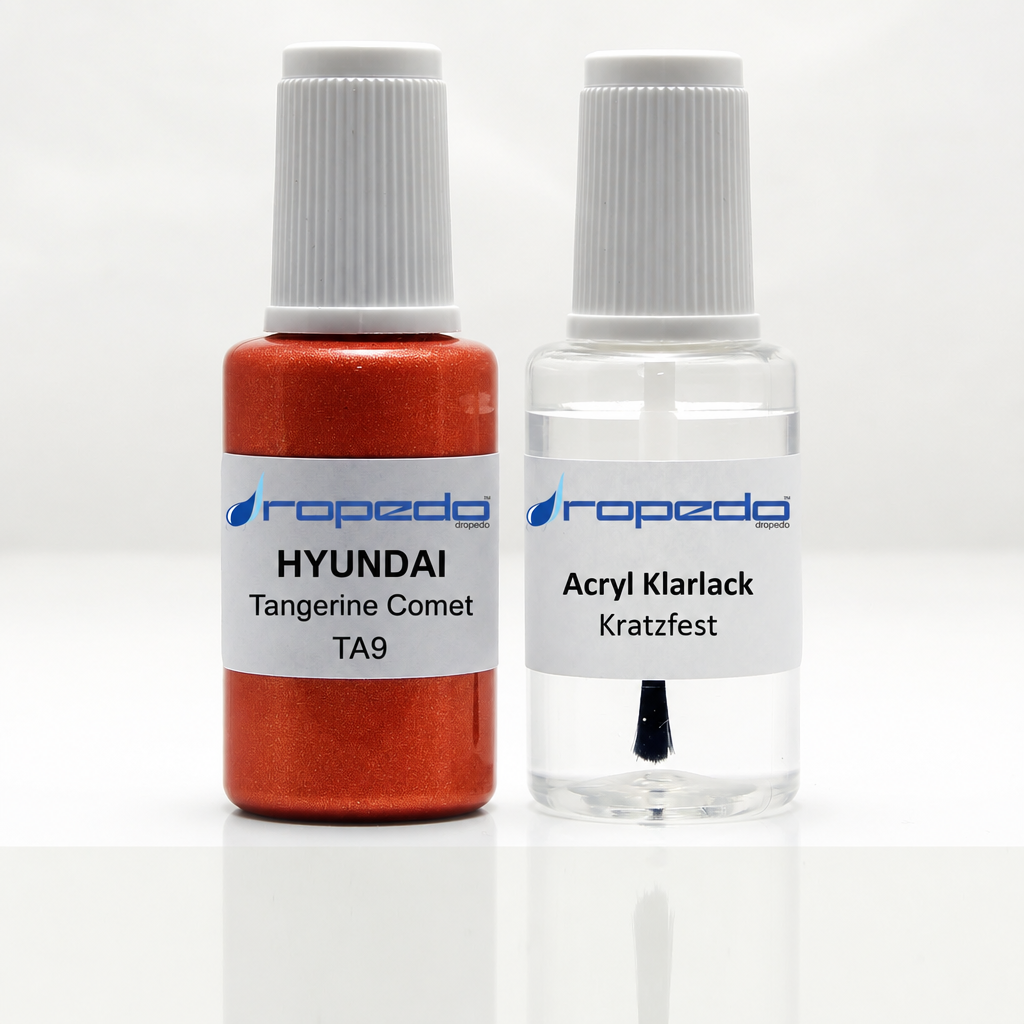 Lackstift-Set mit Klarlack für Hyundai TA9 Tangerine Comet Metallic