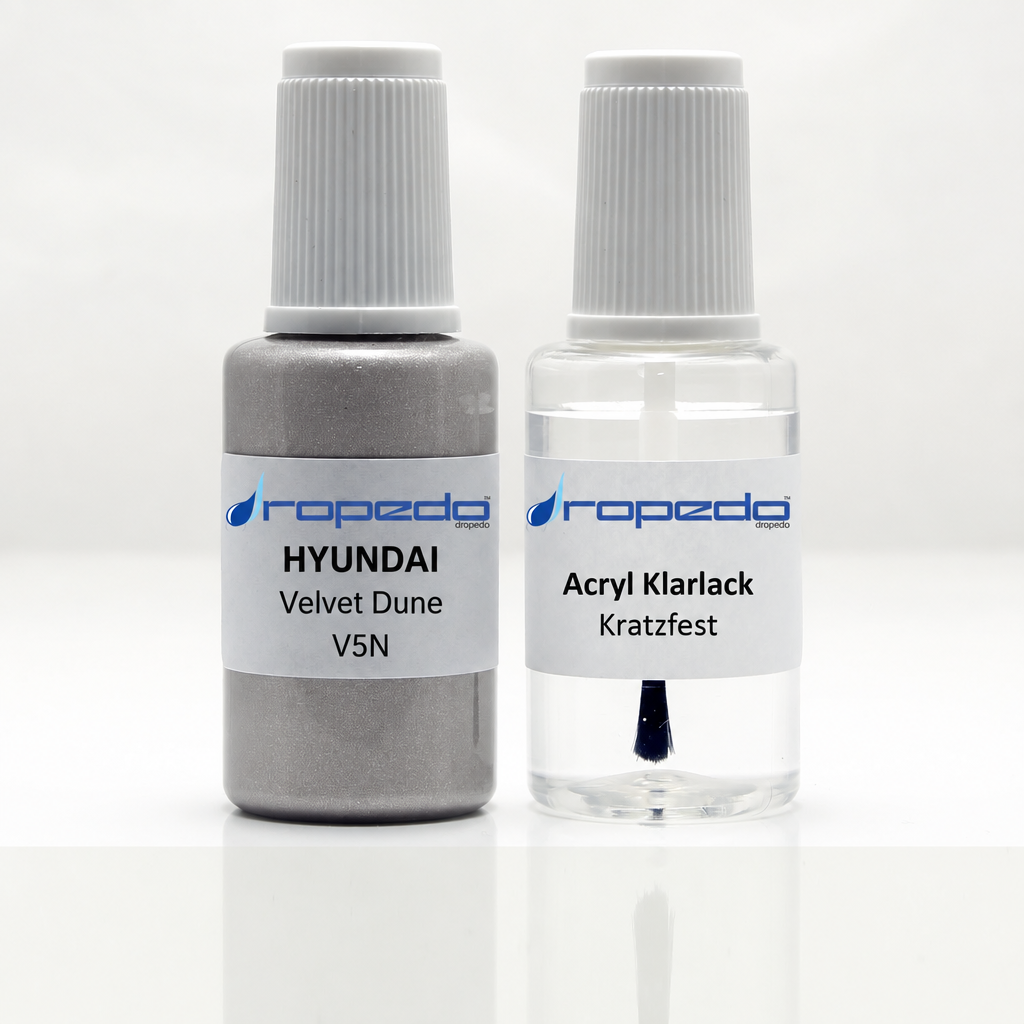 Lackstift-Set mit Klarlack für Hyundai V5N Velvet Dune Metallic