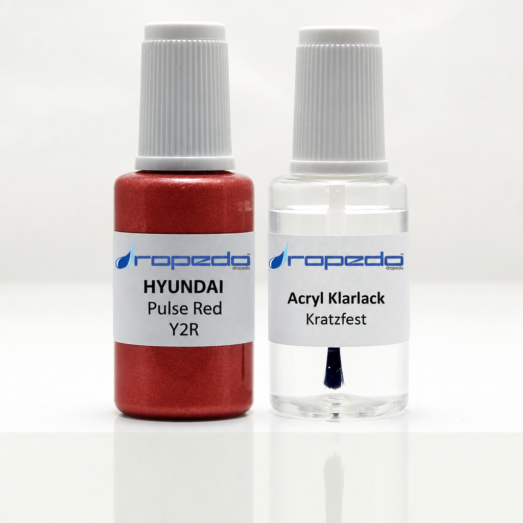 Lackstift-Set mit Klarlack für Hyundai Y2R Pulse Red Metallic