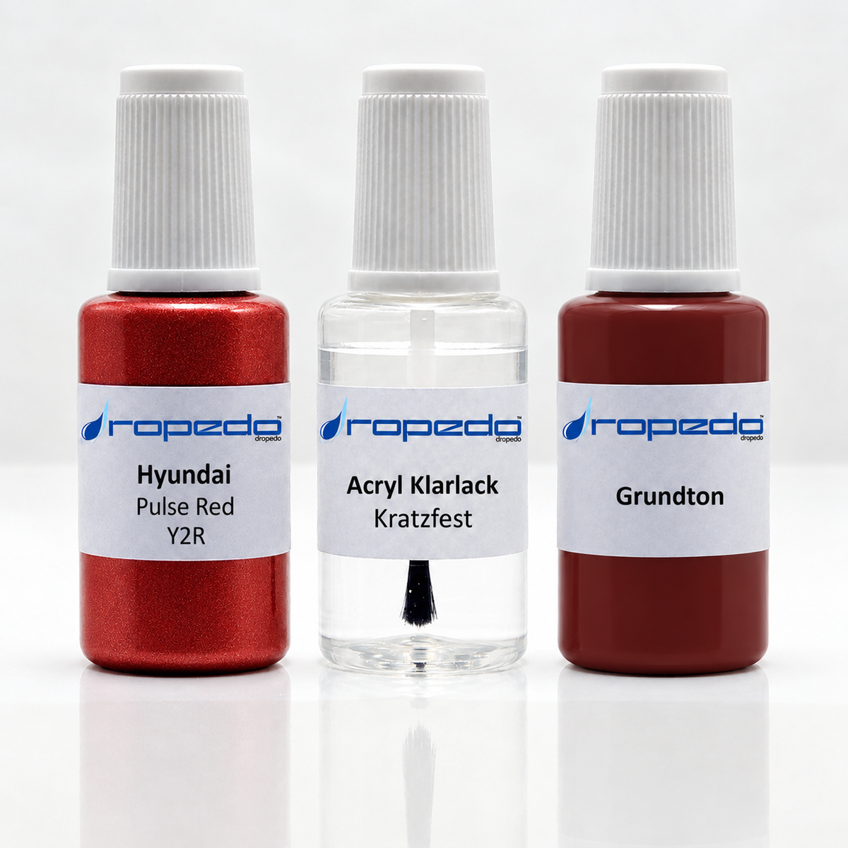 Hyundai Y2R Pulse Red Lackstift-Set mit Grundton: Basislack, Klarlack und Grundton je 20 ml