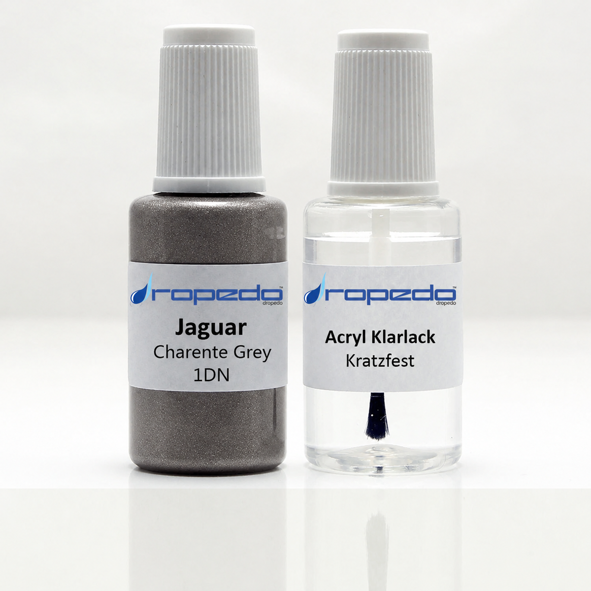 Jaguar 1DN Charente Grey Lackstift, 20 ml Basislack und 20 ml Klarlack