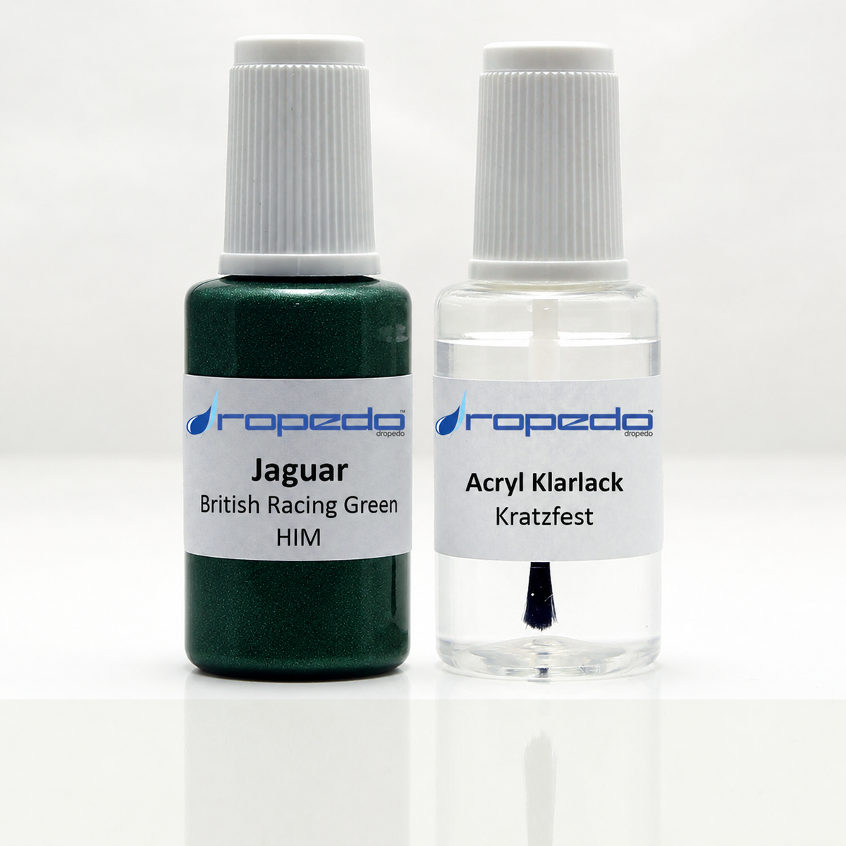 Jaguar HIM British Racing Green Lackstift, 20 ml Basislack und 20 ml Klarlack