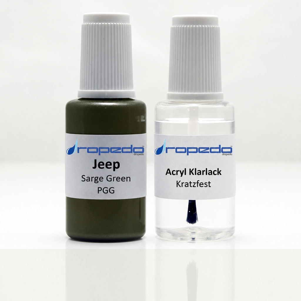 JEEP PGG SARGE GREEN Lackstift, 20 ml Basislack und 20 ml Klarlack