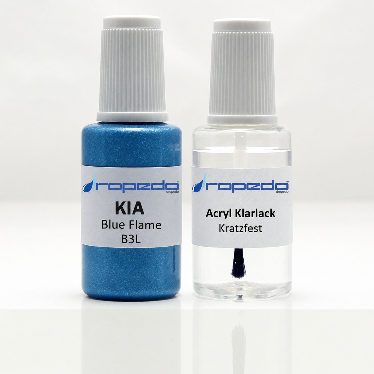 Lackstift-Set mit Klarlack für Kia B3L Blue Flame Metallic
